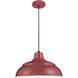 R Series 1 Light 17 inch Satin Red Indoor Pendant Ceiling Light